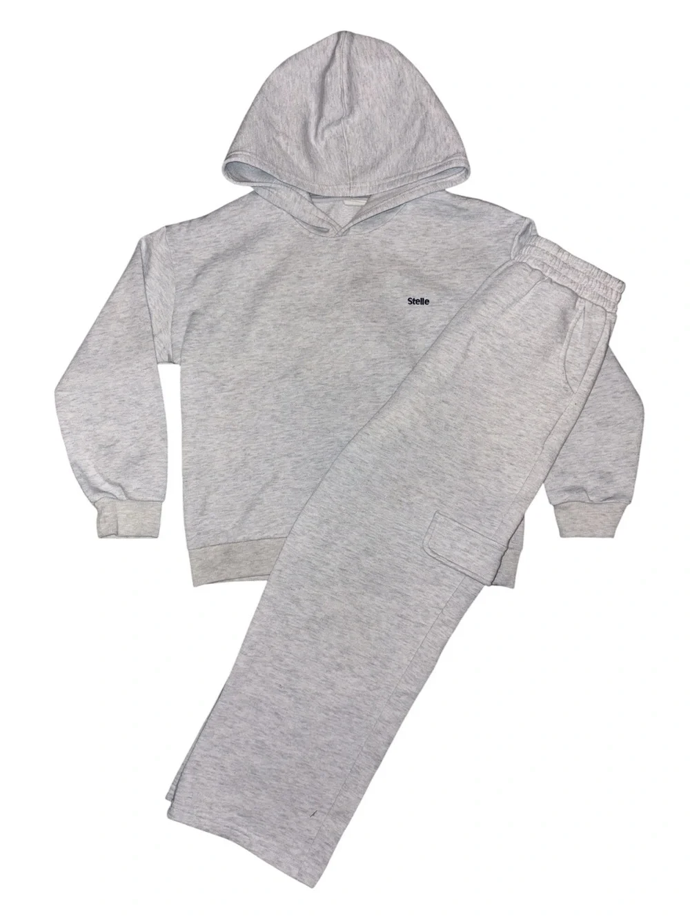 Stelle Light Gray Heather Hoodie & Cargo Jogger Set